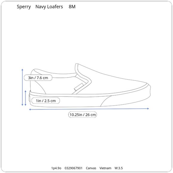 Sperry Top-Sider Navy Blue Canvas Leather Rope Slip On Loafers Women's 8M - Picture 10 of 10